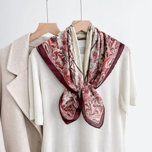 K-Elewon Women Medium Square Scarf Head Scarf Neck Scarf Hair Scarf Head Sleeping Wraps Bandana Scarfs for Women - color: V26