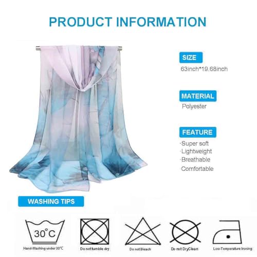 Xyueanlo Scarfs for Women Fashion Scarves Print Pattern Lightweight Sunscreen Scarf Wraps Shawls - color: Lotus Violet