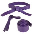 Woman's Obi Sash Tie Plus Size Waist Band Wide Solid Color Genuine Leather Belt - color: Puprle