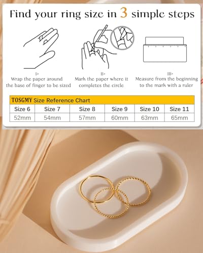 Gold Silver Rings for Women Non Tarnish Stackable 1.3mm Thin Gold Ring 14K Gold Plated Dainty Ring Set Trendy Thumb Pinky Ring Wedding Bands Promise Engagement Gold Jewelry Gifts Size 6-11 - color: gold rings