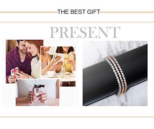 TOPGRILLZ Tennis Ankle Bracelet Gold Anklet Adjustable with Extension 14K Gold Plated Iced out Diamond 3-6mm Fashion Stylish Foot Jewelry for Women - style: 5mm Gold