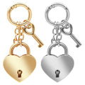 Gold Heart-Shaped Chain Pendant, Bag Charms for Handbags Fashion Accessories for Women - color: Gold&silver