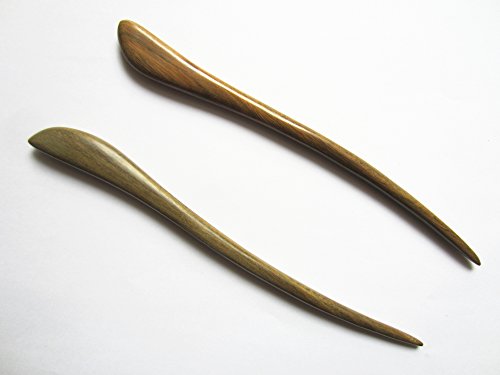 Zz-gs-bt 2 Count Hair Sticks Natural Green Sandalwood Handmade Carved Hair Clip Shawl Hair Pins Pack of 2 Pcs:Swiming Fish