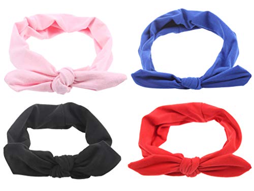 ELACUCOS Headbands for Women Criss Cross Boho Floal Style Head Bands for Women's Hair 4 Pack - color: Set4