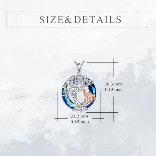 YFN Tree of Life Necklace Sterling Silver Crystal Jewelry Graduation Birthday Gifts for Women - color: Taekwando