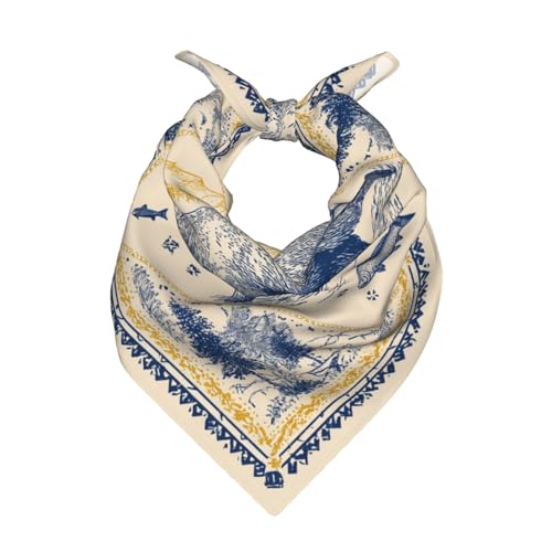 Head Scarf Hair Neck Scarves for Women Fashion Silk Satin Purse Bag Scarfs Handbags Bandana Neckerchief - color: Cream White Bear