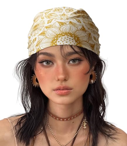 21"x21" Soft Cotton Bandana for Men and Women Unisex Head Wrap Scarf Headband Face Mask for Outdoor - color: Qm-beetles in Bloom