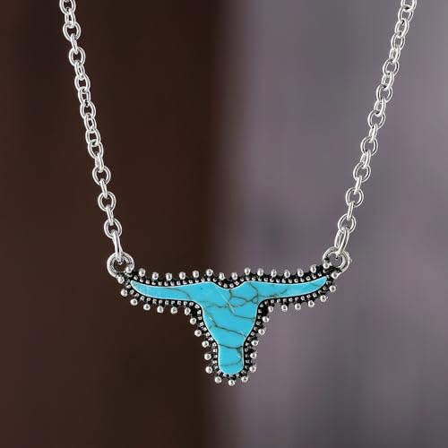Western Necklaces Set for Women Choker Necklace Cowboy Cowgirl Boho Cow Pendant Necklace Southwest Tribal Adjustable Jewelry Accessories