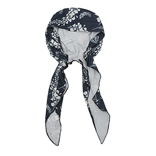 ZLYC Chemo Headwear Pre Tied Head Scarf Headwraps Lightweight Turban Beanie Cap for Women - color: Leaves Navy
