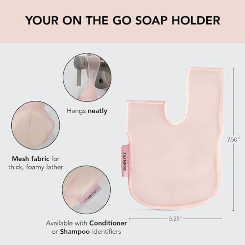 Kitsch Bar Soap Saver Pouch – Patented Mesh Soap Bag for Shampoo and Conditioner Bars - Extends Use & Prevents Soggy Mess - Recycled Beauty Bar Bag, Eco-Friendly - Blush - color: Blush