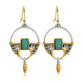 Vintage Boho Earrings 14K Gold Plated Drop Dangle Earrings for Women