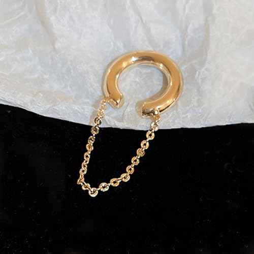 Ear Cuffs Non Piercing 14K Gold Plated Ear Cuff Earrings for Women Trendy Clip on Cartilage Earring Stacks Non Pierced Adjustable Fake Earrings Set Jewelry - color: B1:gold chain ear cuff 3pcs