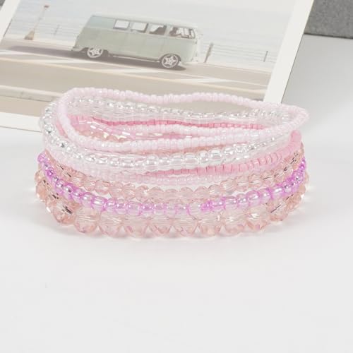 Bohemia Bracelets for Women Vintage Stackable Beads Bracelets Charm Stretch Beach Jewelry - color: Color 12