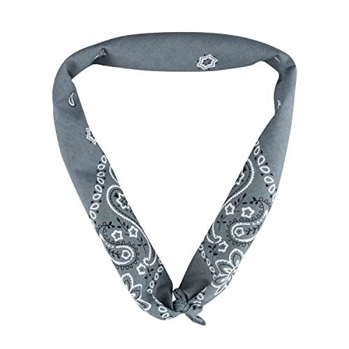 Levi’s All-Gender Multi-Purpose Bandana Gift Set – Headband, Wrap, Face & Neck Coverage - color: White/Gray, size: Pack 2
