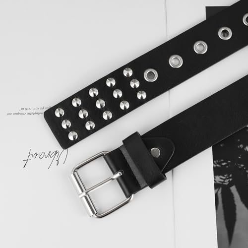 MILAKOO Punk Leather Waist Belt for Women Vintage Accessories for Hippie Skateboarding Enthusiasts - color: E