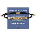 LINY Inspirational Gifts for Women Men, Dont Let The Hard Days Win Gifts, Motivational Inspirational Tube Bracelets Friendship Birthday Meaningful Gift for Friends Female - color: Remember Who-Tube Black+Gold