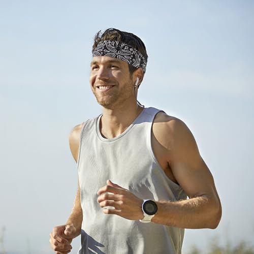 YARIEW 6Pcs Headbands Paisley Bandanas Head Bands Sweat Band Hair Wrap Headwrap Fashion Boho Wide Thick Workout Yoga Elastic Headbands Mens Cooling Running Sports Headband Sweatbands for Women and Men - color: Multi-colored-3