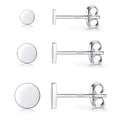 925 Sterling Silver Dot Stud Earrings | Small Simple Round Disc Stud Earrings | Tiny Flat Circle Hypoallergenic Cartilage Tragus Piercing Earrings Gifts for Women Men 2mm 3mm 4mm 5mm - color: #1 white gold-3/4/5mm