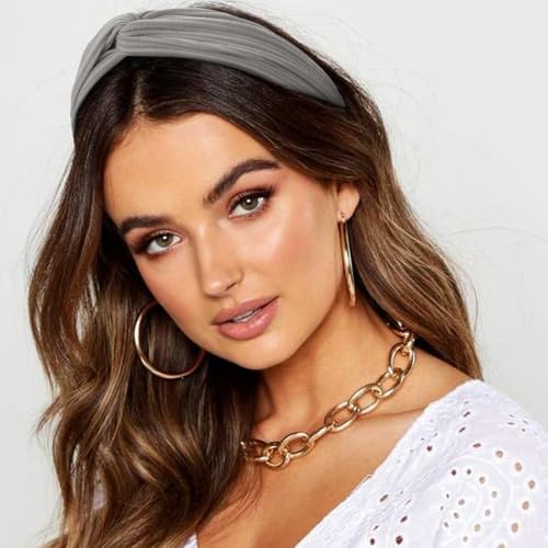 DRESHOW 10 Pack Headbands for Women Criss Cross Vintage Head Wrap Boho Headband Twisted Elastic Hair Accessories - color: 0-10 Pack: Cross Style B