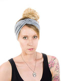 Twist Headband Extra Wide Scrunch Turban (Light Heather Gray) - color: Light Heather Gray