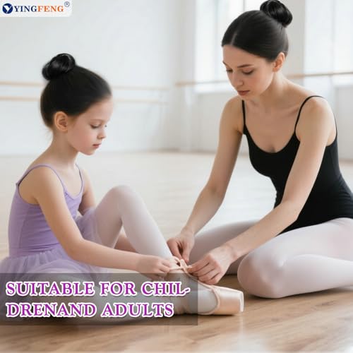 YINGFENG 134 Pcs Black Hair Bun Maker Kit Medium - 4 Bun Hair Pieces for Women, 20 Hair Net for Buns, 100 Bobby Pins for Women, 10 Hair Bands, for Ballet Styling, Hair Accessories for Girls - color: black, size: Medium