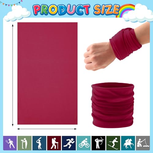 Jiuguva 26 Pcs Neck Gaiter Men Face Mask Headband Boho Head Wrap Headwear Bulk Hiking Seamless Neck Scarf Skull Bandana Women - color: Dark Color, style: Basic Style