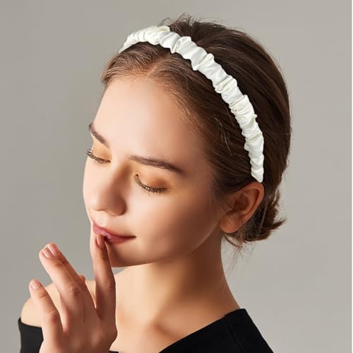 7 Pcs Headbands for Women Non Slip Headband Brown Knotted Headband for Women Pearl Headbands Different Fashion Headbands Hair Accessories - color: Brown
