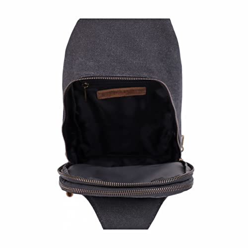 Glacier Canvas Concealed Carry Sling Bag Crossbody Backpack Purse for Men Women | Concealed Carry - color: Black