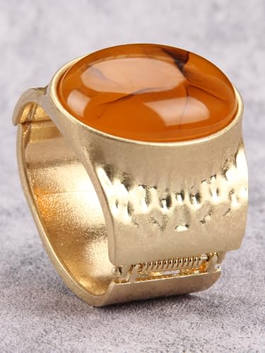 Gold Cuff Bracelet for Women Silver Beaded Bracelets Open Bangle Stackable Stretch Bead Bracelet Boho Jewelry Gifts for Wife Couple - style: Gold Chunky Bangles