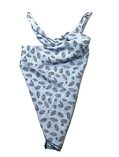 Shanlin Unisex Floral Cotton Square Scarf Bandanas 22x22 inch - color: Leaf-fruit-patterns
