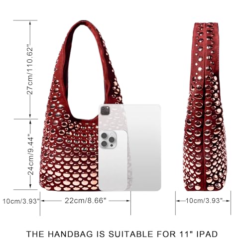 Fashion Handbags and Purses, Beach Shoulder Bags, Travel Braided Top Handle Tote Bag - color: Wine Red