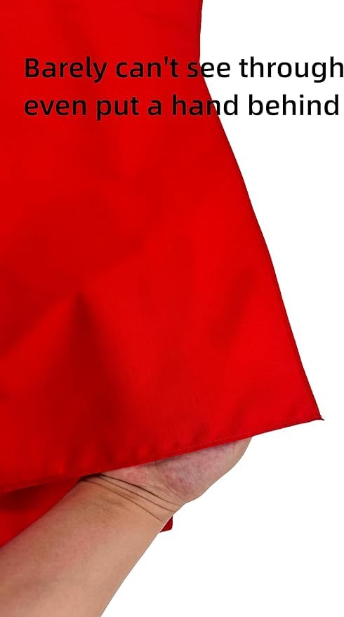 100% Cotton Bandana 27x27 Large Solid Head Scarf for Men Women Thick Opaque Reusable Wrapping Cloth Gift & Lunch - color: Red 6 Pack
