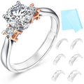 Haiou Ring Size Adjuster for Loose Rings - Clear Invisible Ring Guard, Spacer & Tightener | Sil. Resizer Extender - color: Clear 6 pack