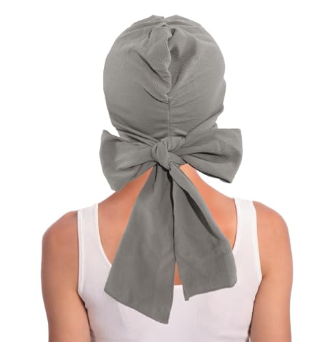 XYIYI Chemo Headwear for Womens Cancer Patients, Head Scarf Chemotherapy Headwraps Hat - color: Gray