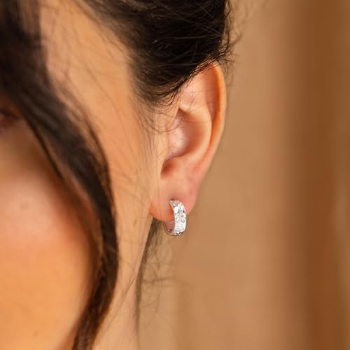 LLWOM Vintage Earrings,14k Gold Plated Gold Pearl,Moon, Star,Flower Earrings Hypoallergenic Lightweight Hoops Gifts - style: Silver Flower Earrings