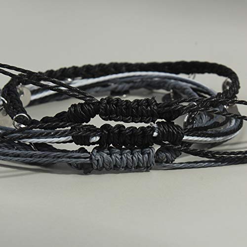 FANCY SHINY String Ankle Bracelets Waterproof Rope Anklets Braided Beach Boho Coin Anklets Cute Friendship Foot Jewelry for Women - style: Gray Disc