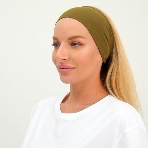RITOPER Workout Wide Headbands for Women Non Slip, Super Soft Yoga Running Exercise Head Bands, Elastic Sweat Band Hair Bands for Women's Hair, Womens Solid Headband Hair Wrap - color: momao-12-solid