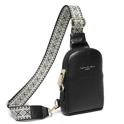 INICAT Women's Small Sling Bag, Lightweight Everyday Vegan Leather Crossbody Purse for Daily Essentials and Travel Light - color: 04-black, size: Small