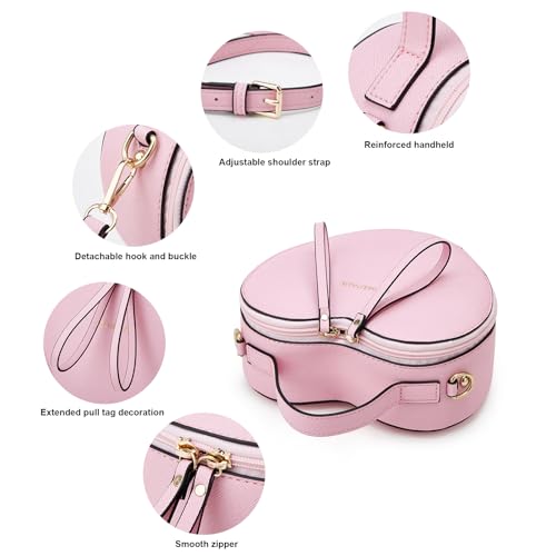 Crossbody Purse for Women Small Crossbody Bags Trendy Vegan Leather with Adjustable Shoulder Straps Gift for Mother Wife Mom - color: 669-pink