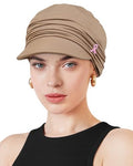 Chemo Headwear Viscose Newsboy Cap for Women Summer Hats - color: Beige