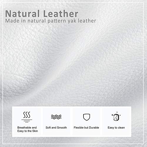 befen Genuine Leather Small Crossbody Bags for Women Cell Phone Bag Cross Body Purses,Silver Zipper - color: White