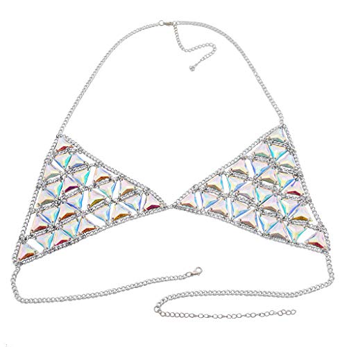 Women's Sexy Suit Body Chain - color: Silvery
