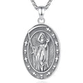 INFUSEU Mystical Hecate Triple Moon Goddess Necklaces, Divine Feminine Protection Gifts - style: Santa Muerte