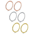 Ruifan 6-30PCS Non Pierced Stainless Steel Clip on Closure Round Ring Fake Nose Lip Helix Cartilage Tragus Ear Hoop Earrings Jewelry 20G - color: 8mm - Mix Color 2#