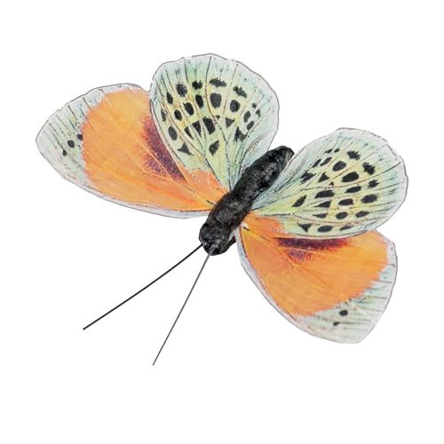 Berfutall-Artificial Feather 3D Butterfly Party Decorations Set of 12 Color Ornaments for Christmas Tree(C)… - color: 12 Color C