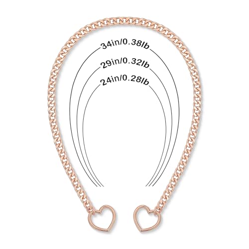 Heart O-ring Slip Chain Necklace For Women, Handmade Punk Gothic Cuban Necklace Jewelry Adjustable Lariat Y-Necklace - color: Rosegold, size: 29"