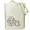 itgowisa Canvas Tote Bag for Women, Tote Bag with Zipper Inner Pocket, Zippered Canvas Bag for Shopping Work Grocery Everyday - style: Reader