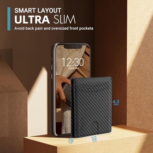 RUNBOX Wallet for Men -Slim Rfid Leather Mens Bifold Novelty Wallets 2 ID Window With Gift Box Men's Accessories | Slim - color: Weave Pattern Bicolor Black-Grey