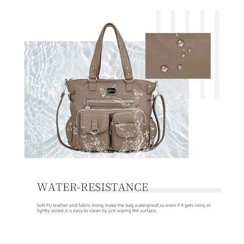 KL928 Large Purses for Women Shoulder Bag Tote Handbags Stylish Vegan Leather Hobo Bags Ladies, A-Black-4 | Large - color: Z-mud Brown