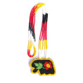 Handmade Native American Style Tribal ethnic Seed Bead Beaded Layered Medallion Necklace #1 - color: Yellow Black Flower Bear